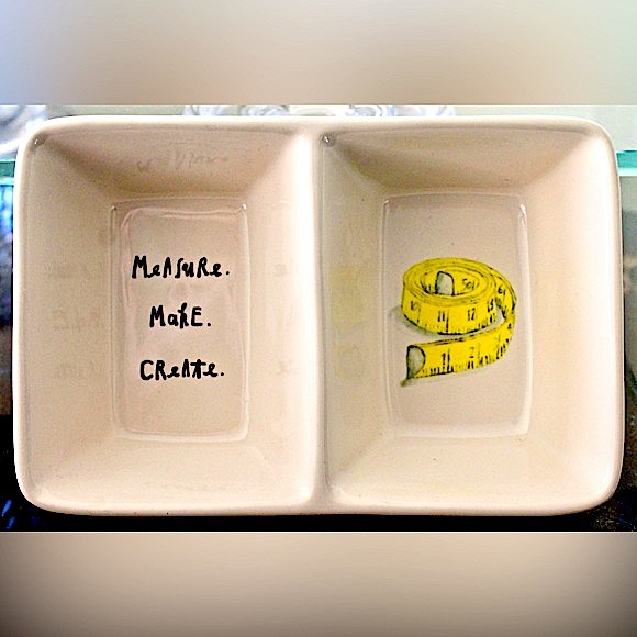 RAE DUNN MEASURE MAKE CREATE DISH ARTISAN COLLECTION MAGENTA NEW OFFICE - Picture 2 of 3